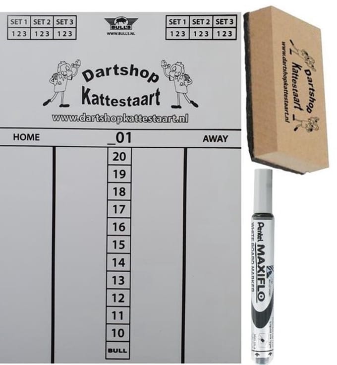 Dart schrijfbord SET flex 45x30 cm