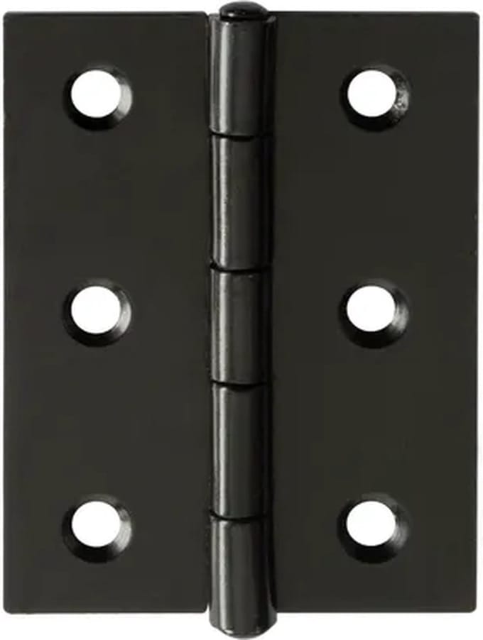 Deurscharnier - Zwart Staal - 60x46 Mm - 2 Stuks