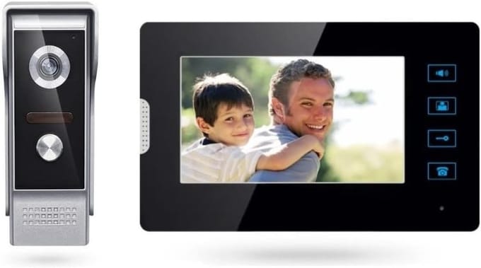 Videofoon Set - Deurcamera Intercom - Veilig Thuis - Nachtzicht Functie - 20x20x30 cm