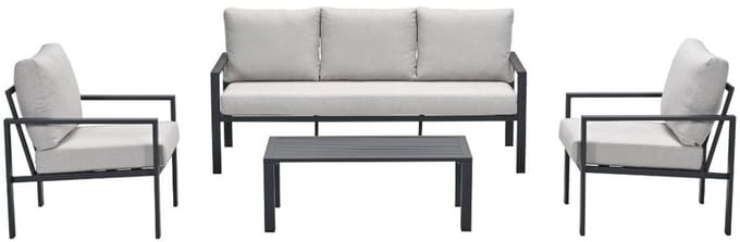 Springs aluminium loungeset - carbon black - desert sand