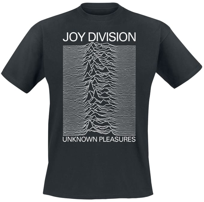Joy Division T-shirt - Unknown Pleasures - M - voor Mannen - zwart