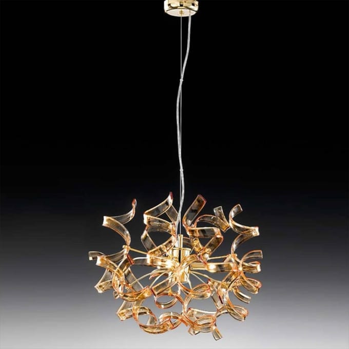 Metallux Fraaie hanglamp Amber, diameter 40 cm