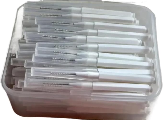 Interdentale Borstel - Tandenstokers - Tussen Tanden Reinigen - I-Type Push Pull - 80 Stuks - Wit