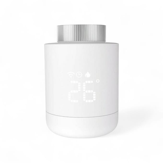 Slimme radiatorknop | WiFi zonder gateway | Tuya & Alexa/Google | Programmeerbaar | Batterij | Wit