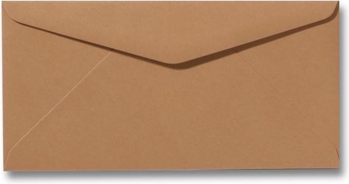 Envelop 11 X 22 Bruin, 100 stuks