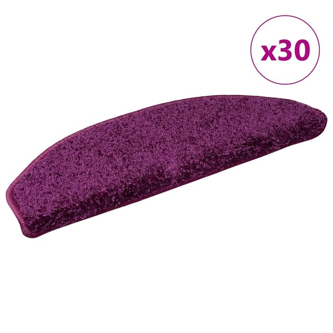 vidaXL - Trapmatten - 30 - st - 65x21x4 - cm - Violet - Halfrond - Groot