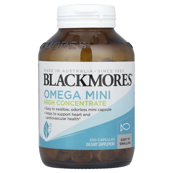 Blackmores, Omega Mini, sterk geconcentreerd, 200 capsules