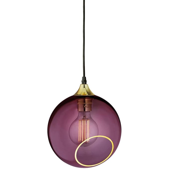 DESIGN BY US Hanglamp Ballroom, paars, Ø 20 cm, glas