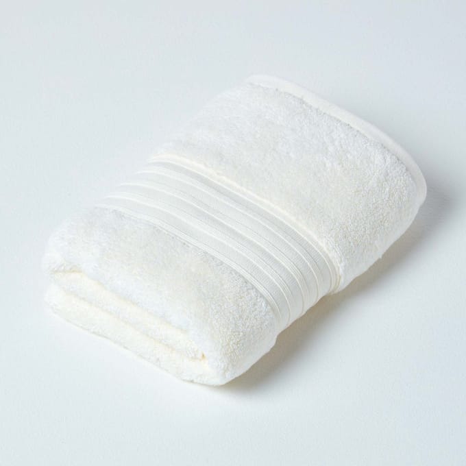 Homescapes Zero Twist Handdoek Supima Katoen, Crème