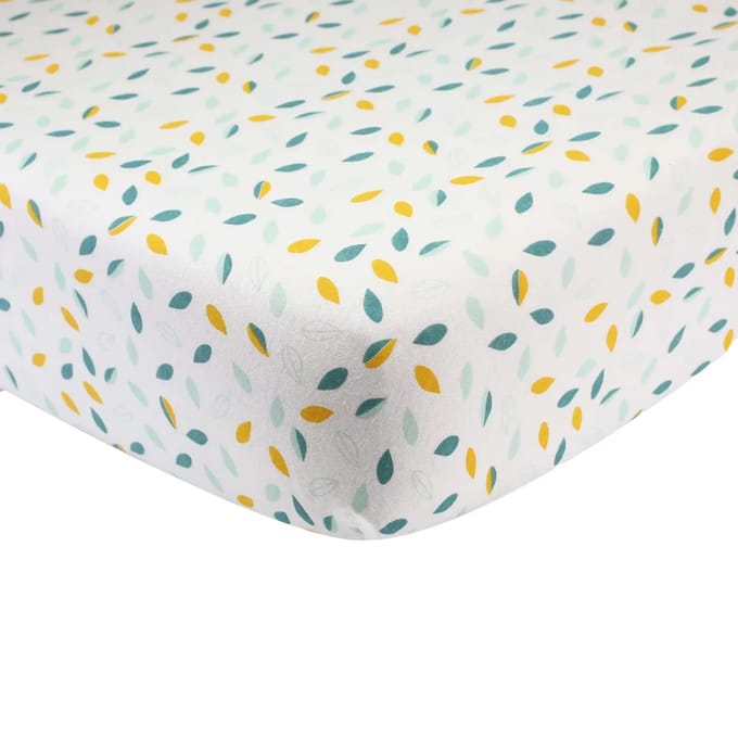 Fitted sheet bladeren Trois Kilos Sept 60x120 cm