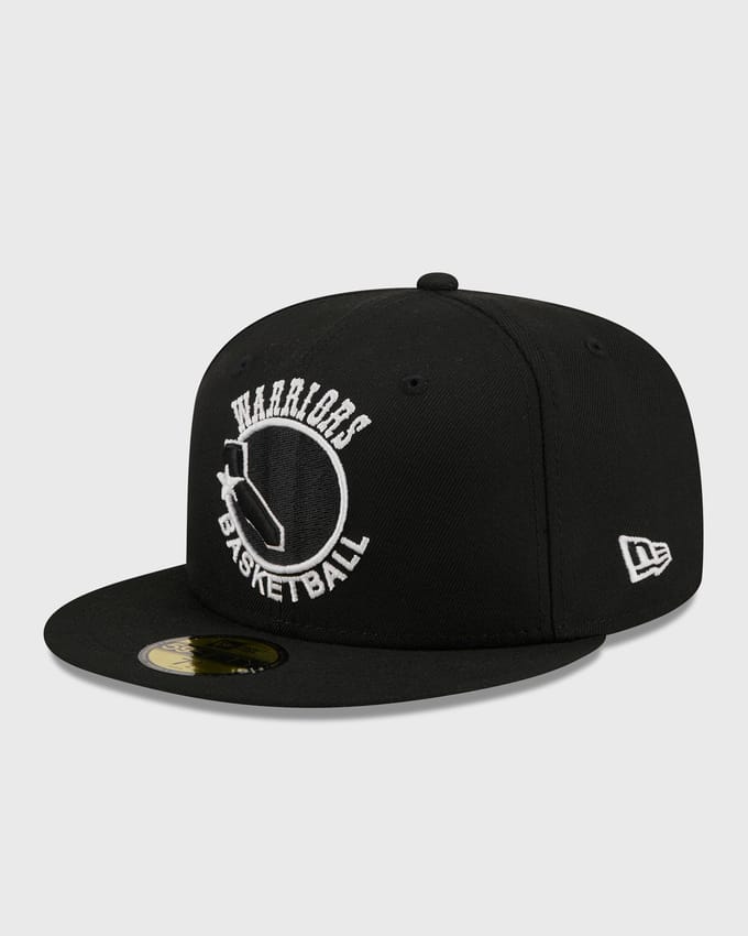 HWC 31587 59FIFTY BLKBLKWHI GOLDEN STATE WARRIORS
