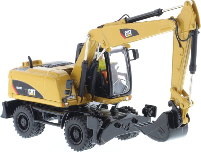 Cat M316D MHEX - Mobiele bandenkraan - 1:50 Diecast Masters - Core Classic Series