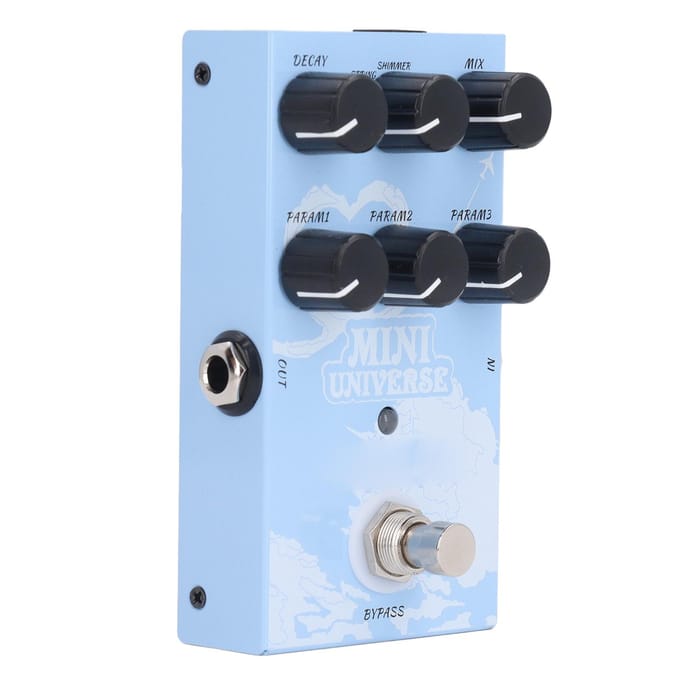 Gitaareffectpedaal 9 Reverb-types Warm Authentiek Geluid Digitale Modellering Reverb Effectpedaal white