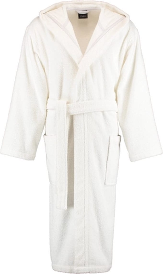 Badjas Cawö 829 Uni Capuchon Men Wit-L
