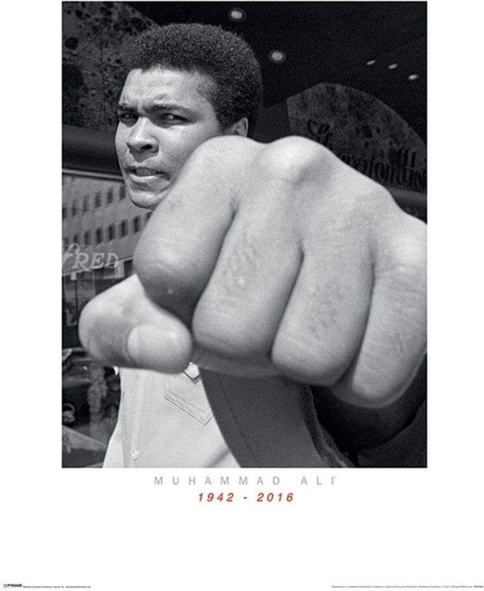 Kunstdruk Muhammad Ali - Commemorative Punch 60x80cm