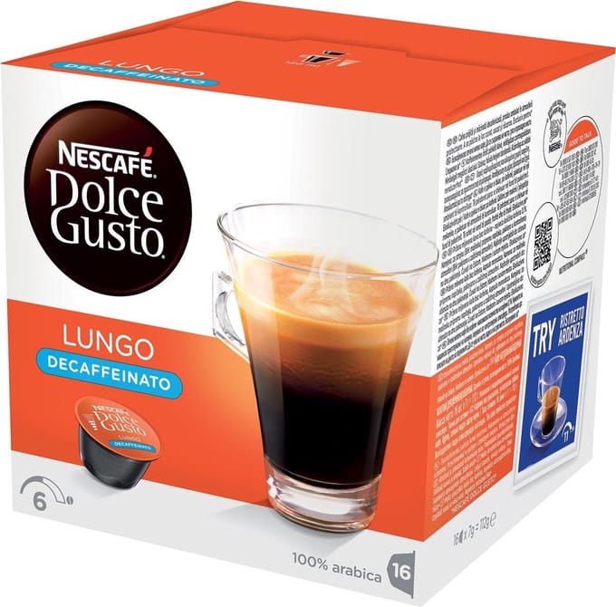 Dolce Gusto Lungo Decaffeinato - 6 x 16 stuks