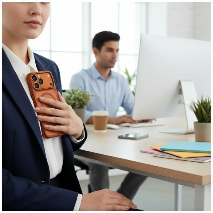 Hoesje UNIQ Veren voor iPhone 17 Pro Max Magclick Opladen oranje
