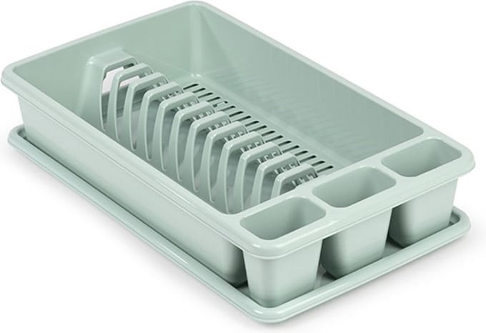 Plasticforte Afdruiprek met lekbak - groen - 45 x 26 cm - afwasrek
