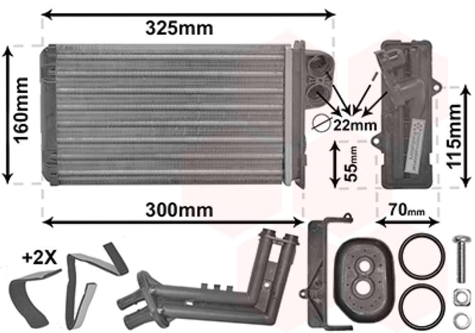 Van Wezel - KACHEL RADIATEUR VOOR RENAULT MEGANE 1999-2002 7701204992
