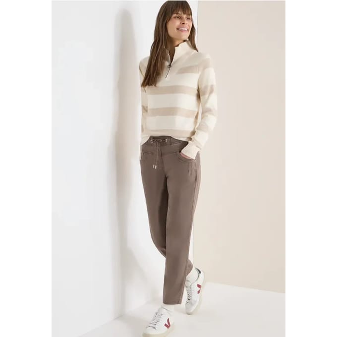 Broek met gewassen look