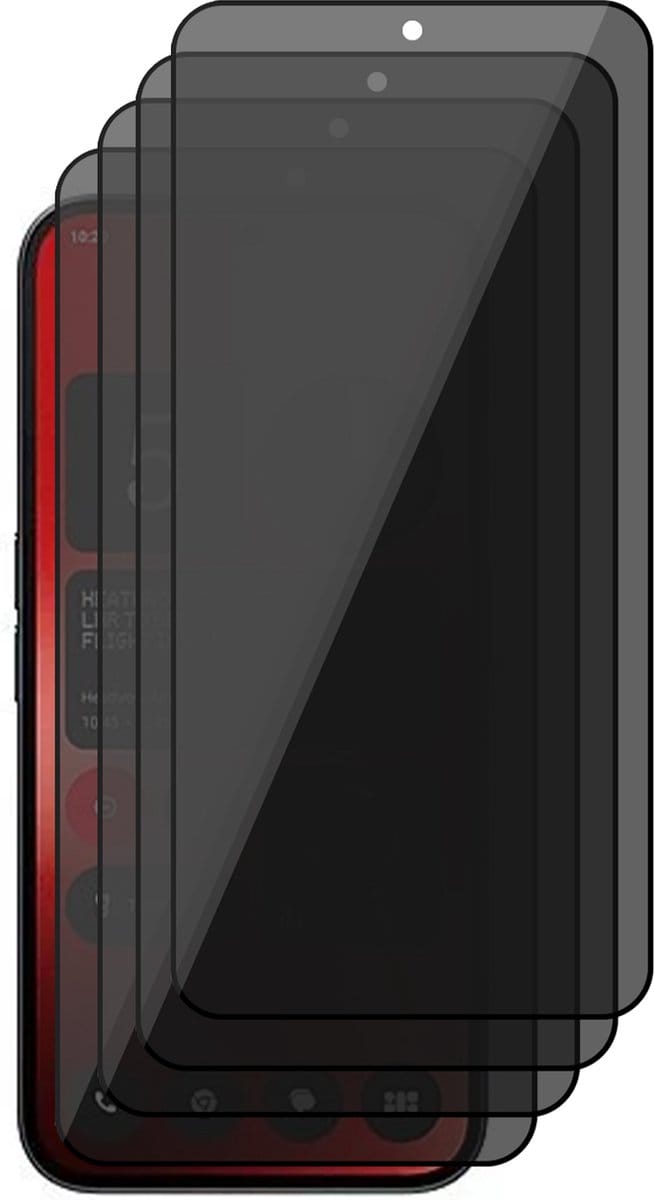 Privacy Screenprotector geschikt voor Nothing Phone 2a / 2a Plus - 4x Volledig Dekkend Glas Screen Protector