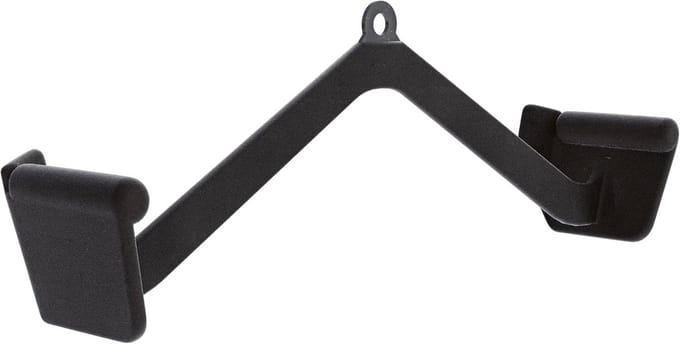 Roei Handvat - Fitness Greep - Rug Training - Antislip Rubber Coating - Breed - Zwart