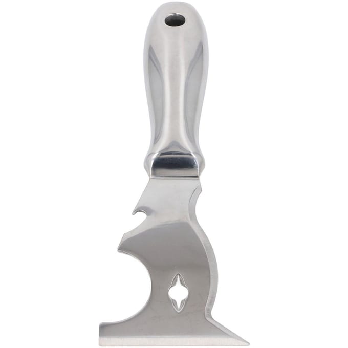 Couteau à mastic multifonction Lame en acier inoxydable Prise confortable Grattoir à peinture pour peinture et white