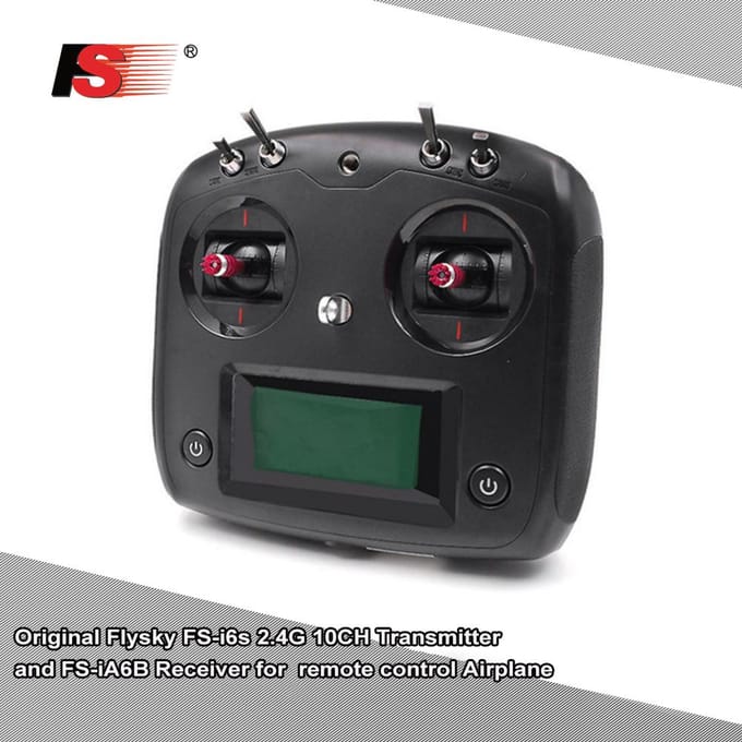 Flysky FS-i6s 2.4G 10CH AFHDS 2A Touchscreen Zender met FS-iA6B 6CH Ontvanger voor Afstandsbediening zwart