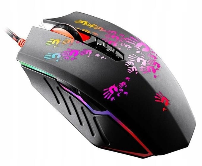 A4tech - Muis - Gamingmuis - 6200 DPI, RGB-achtergrondverlichting, BLOODY Blazing A60 (Geactiveerd)