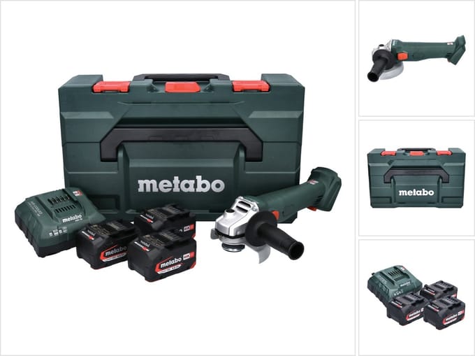 Metabo W 18 L 9-125 Quick Set - Accu Haakse Slijper - 125mm - Quick Snelspanmoer - Ergnomisch Ontwerp
