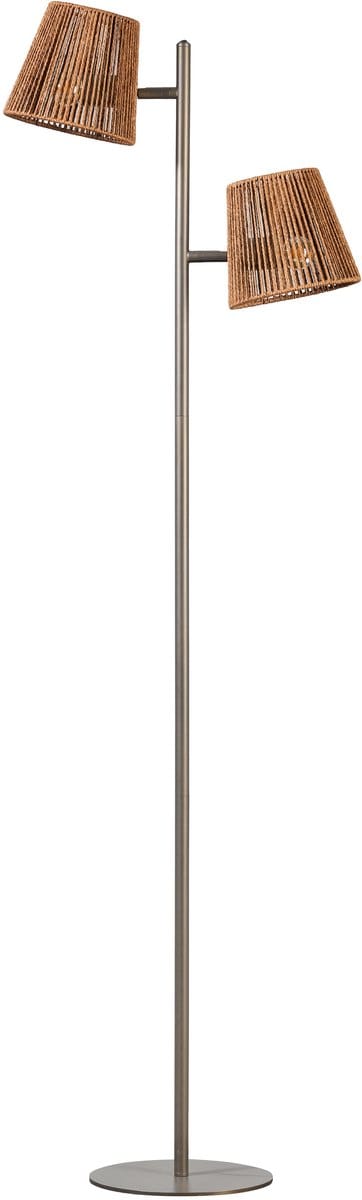 ETH Daan Vloerlamp 2xE27 Anodic brown