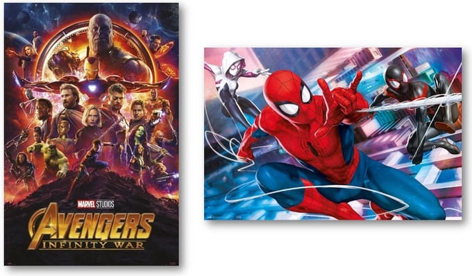 Spiderman en Avengers poster set - Duo set - Formaat 61 x 91.5 cm