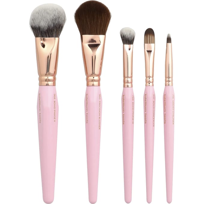 Bdellium Tools, gezichts- en oogkwastenset, 5 kwasten