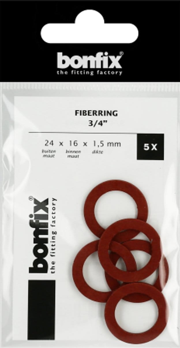BONFIX Fiberring 3/4" (24 x 16 x 1,5 mm) 5 stuks