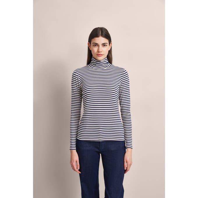 Bugatti Damen Shirt met lange mouwen en strepen