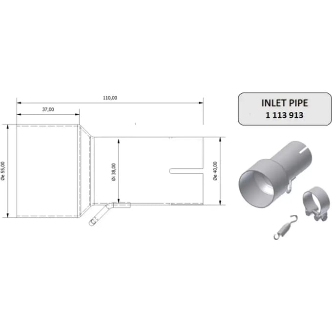 Pièces détachées uitlaat verbindingsbuis Mivv MIVV