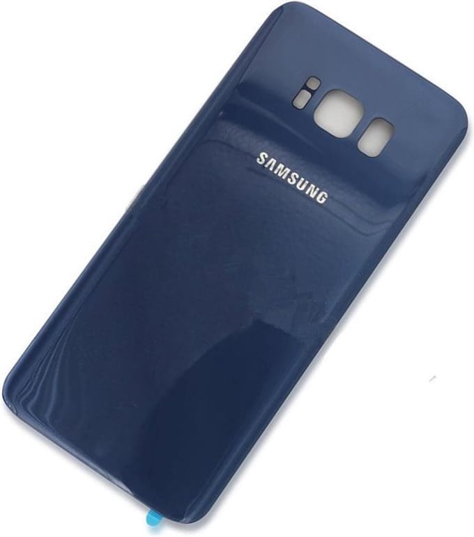 Achterkant Geschikt voor Samsung Galaxy S8 – Glas – Koraal Blauw