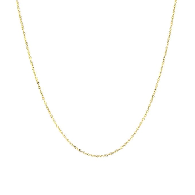 Bijoutheek Collier Basis Lang Fijn Gedraaid 70cm Goud