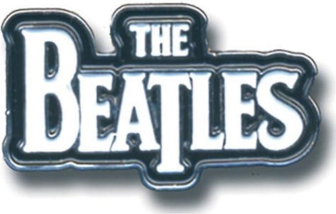 The Beatles - Drop T Logo Pin - Wit/Zwart