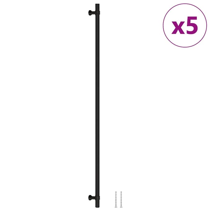 vidaXL - Handvatten - 5 - st - 480 - mm - roestvrij - staal - zwart
