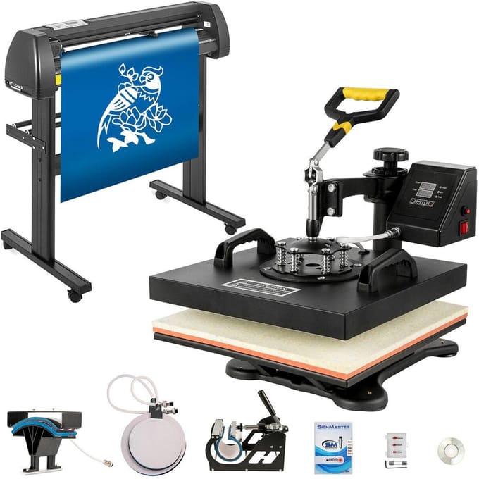5-in-1 Hittepers Machine + 720 mm Snijplotter, 38 x 38 cm Hittepers Snijdruk 10-500 g Contr?de