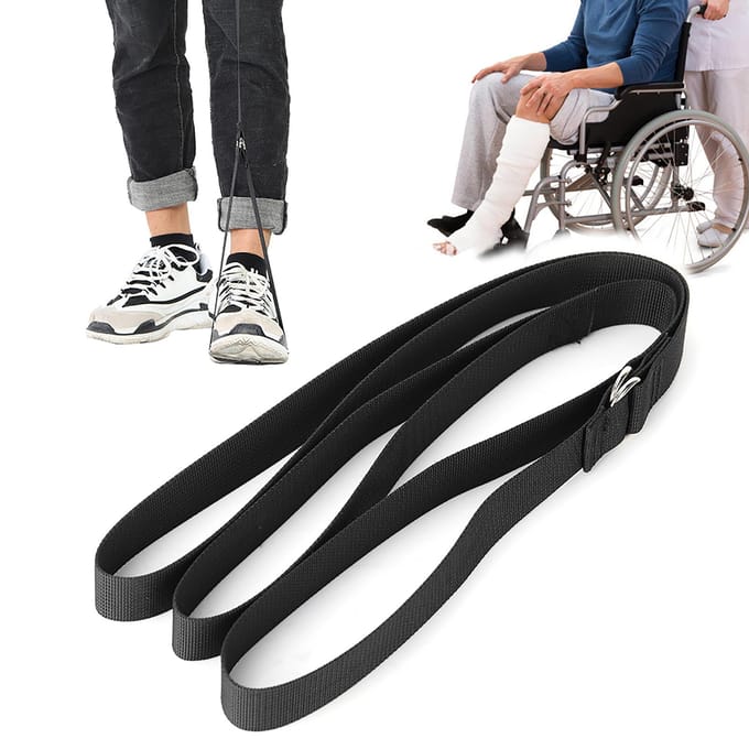 Nylon Beenlifterband Met Voetband Mobiliteitshulpmiddelen Handicap Ouderen black