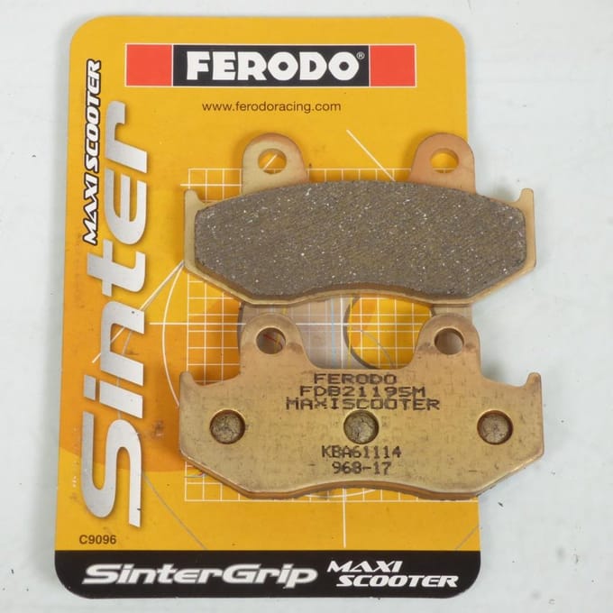 Plaquette de frein Ferodo pour Scooter Honda 150 Dylan 2002 à 2004 KF05A / AV Neuf