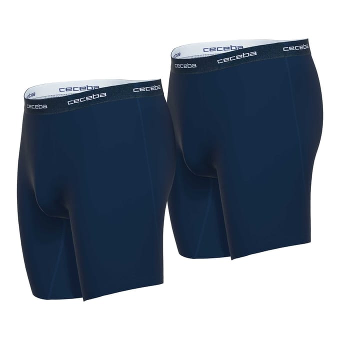 CECEBA New Classics - 2-pack Heren cyclist boxer - extra lange pijpen - Blauw