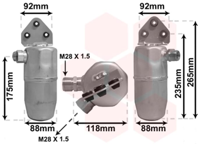 Van Wezel - AIRCO DROGER VOOR AUDI A4 B5 1994-1998 8D0820193