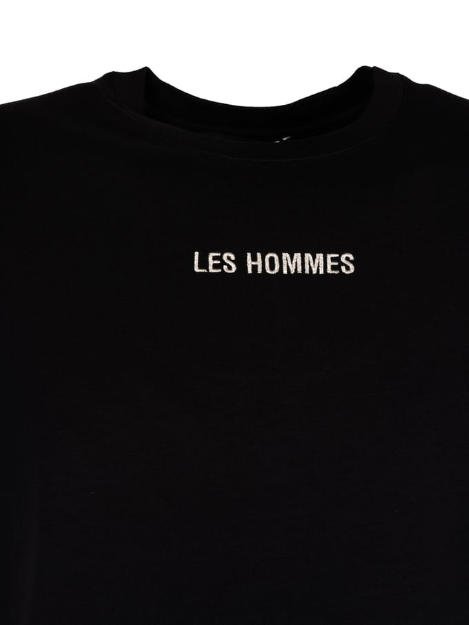 Les Hommes T-Shirt Embrodery Mannen zwart
