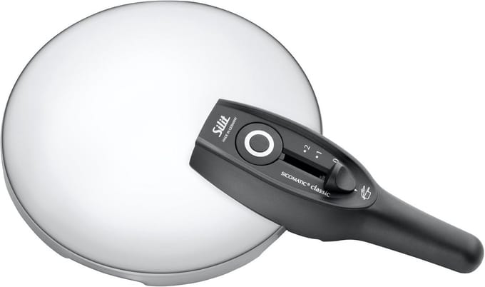 Snelkookpan met Metalen Deksel - 18 cm, Zilver