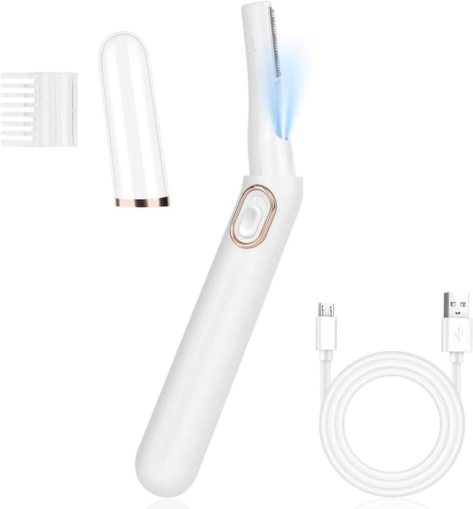 Gezichts-ontharster - Epilator dames - Precisie ontharen - Pijnloos en snel - Compact formaat - Wit
