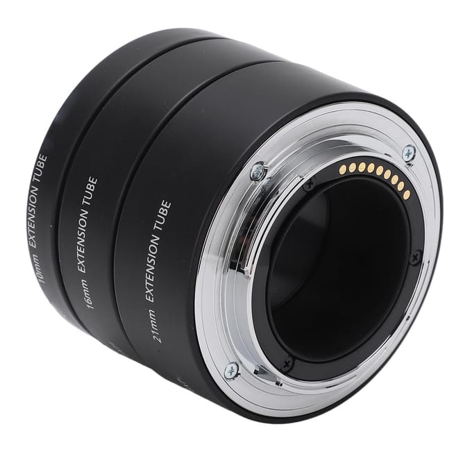 Autofocus Macro Verlengbuis Ringenset Lensadapter 10mm 16mm 21mm voor EOS M Mount Camera gray