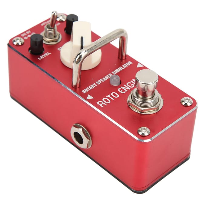 Roterende Speaker Simulator Pedaal Metaal Rood Gitaar Effectpedalen met 3 Effectmodi white